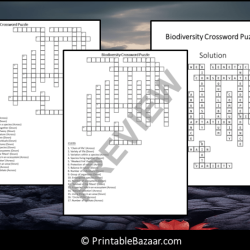 Biodiversity crossword puzzle answer key