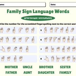 How to sign worksheet in asl