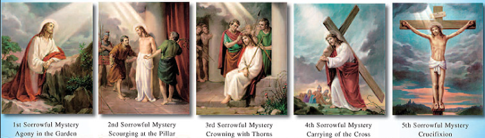 Images of the sorrowful mysteries