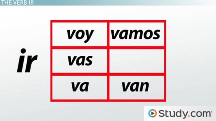 Spanish verb ir to go worksheet pdf