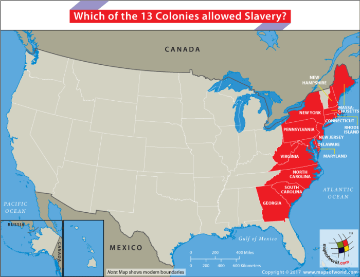 Map of the 13 colonies with abbreviations